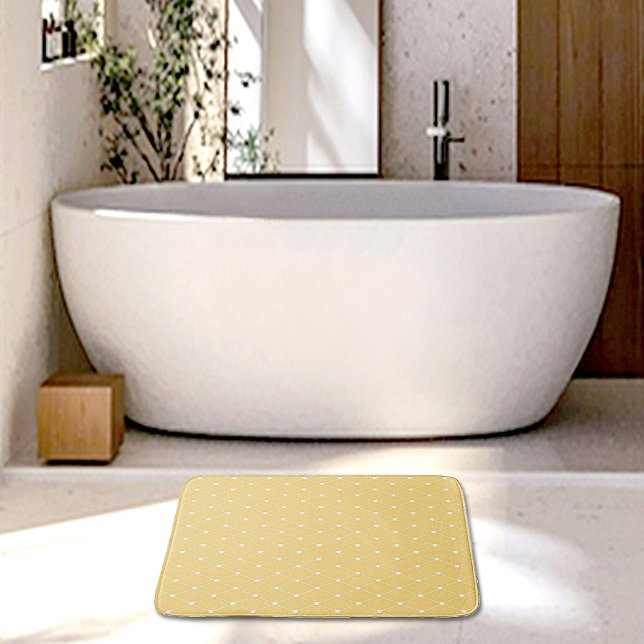 Yellow Hearts Pattern Bath Mat (Creator Uploaded)