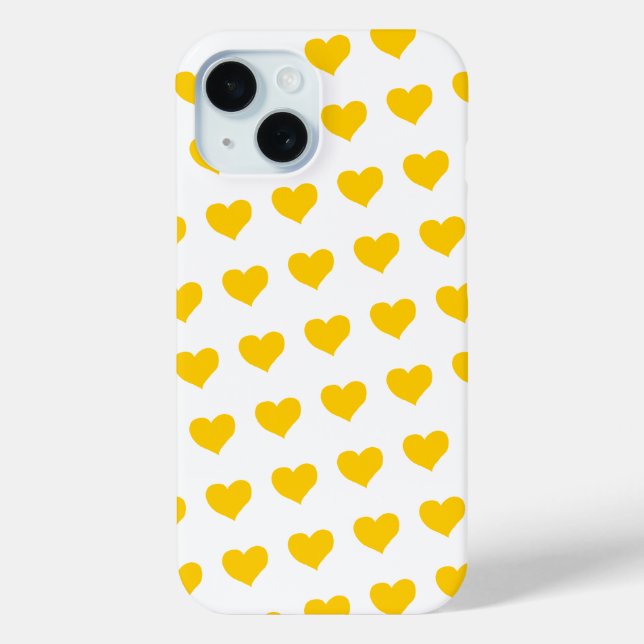 Yellow hearts side by side Case-Mate iPhone case (Back)