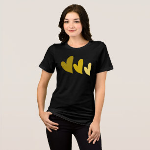 Yellow hearts Tri-Blend shirt