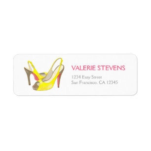 Yellow Heels Address Label