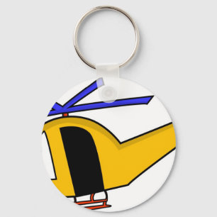 Yellow Helicopter Key Ring