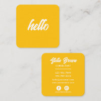 Yellow Hello Chic Bold Text