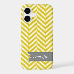 Yellow Herringbone Pattern {pick your colour}