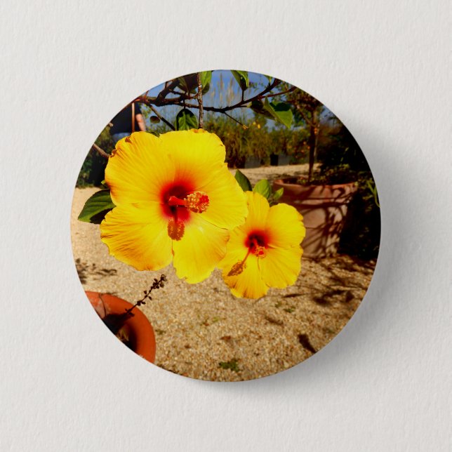 Yellow Hibiscus Badge (Front)
