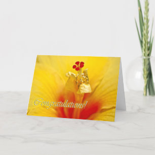 Yellow Hibiscus Congratulations Card