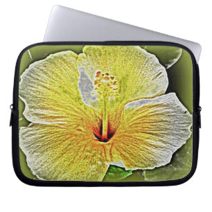 Yellow Hibiscus Electronics Bag
