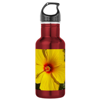 Yellow Hibiscus Flower 532 Ml Water Bottle
