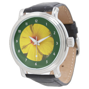 Yellow Hibiscus Flower Watch