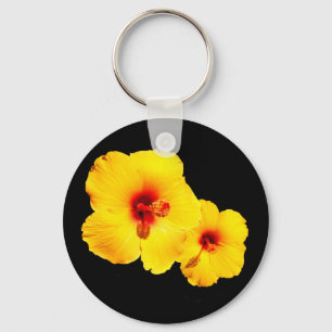 Yellow Hibiscus Key Ring