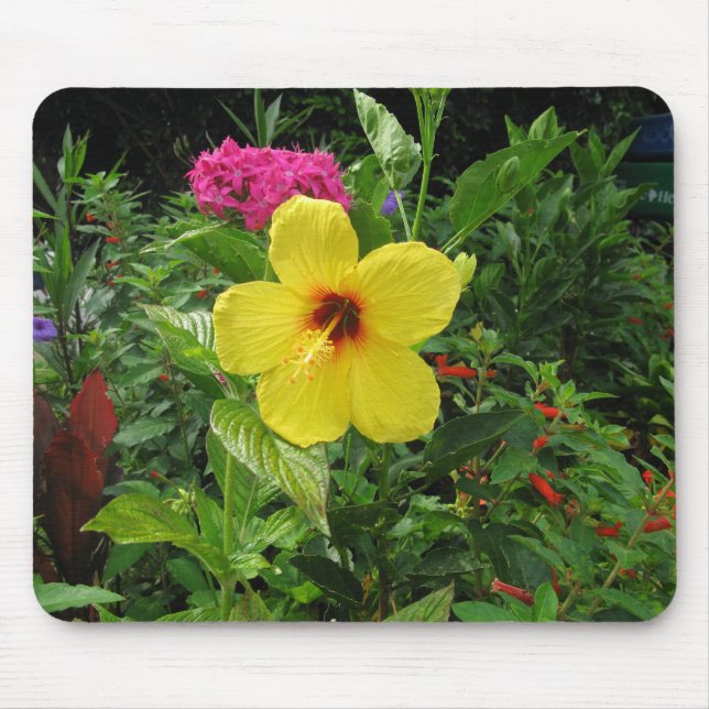 Yellow Hibiscus Mouse Pad (Front)