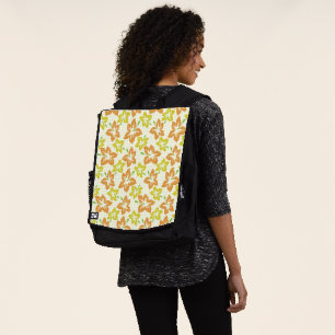 Yellow Hibiscus, Orange Hibiscus, Floral Pattern Backpack