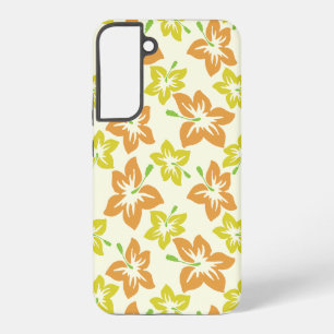 Yellow Hibiscus, Orange Hibiscus, Floral Pattern Samsung Galaxy Case