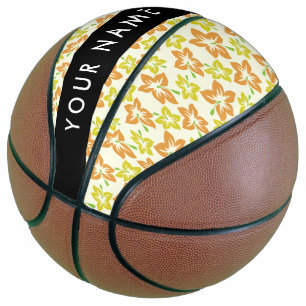 Yellow Hibiscus, Orange Hibiscus, Your Name Basketball