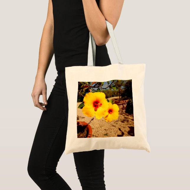 Yellow Hibiscus Tote Bag (Front (Product))