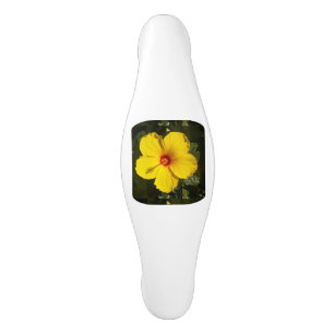 Yellow Hibiscus Tropical Kitchen Bathroom Decor Ceramic Cabinet Pull