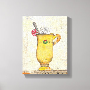 Yellow Holiday Cup Canvas Print