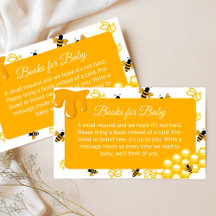 Yellow Honey Bee Baby Shower Books for Baby