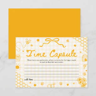 Yellow Honey Bee Time Capsule Bridal Shower Game Invitation