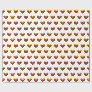 Yellow Honey Hearts Sweet Wrapping Paper love