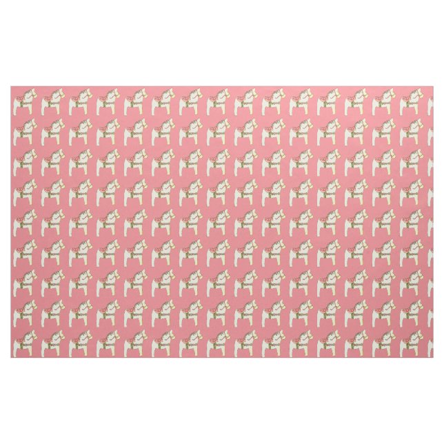 yellow horse fabric with roses (Yard)
