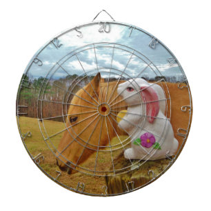 Yellow Horse, Spring Rabbit Dartboard