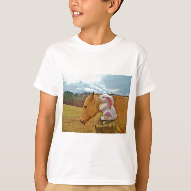 Yellow Horse, Spring Rabbit T-Shirt (Front)