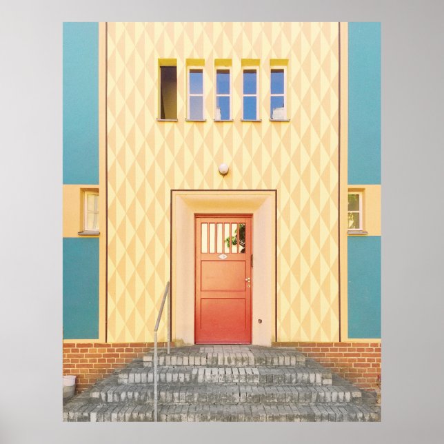 Yellow house illustration poster (Front)