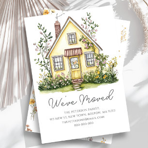 Yellow House Wildflower New Home Address Announcement