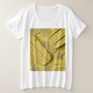 Yellow ice cream cone popsicle plus size T-Shirt