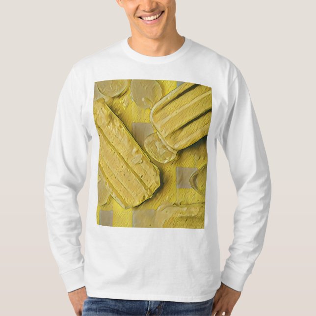 Yellow ice cream cone popsicle T-Shirt (Front)