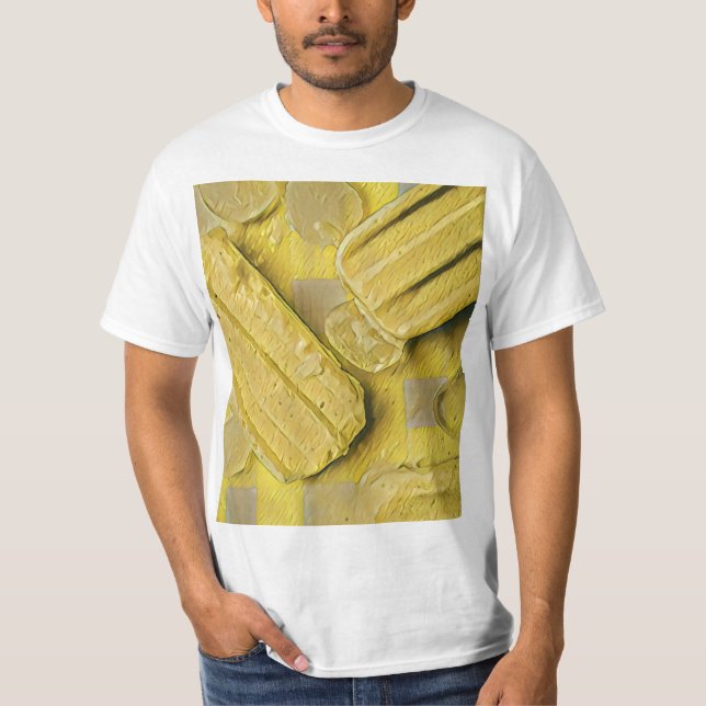 Yellow ice cream cone popsicle T-Shirt (Front)