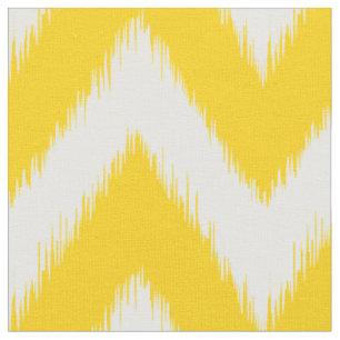 Yellow Ikat Chevron Fabric
