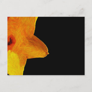 Yellow Impressionist Daffodil Postcard