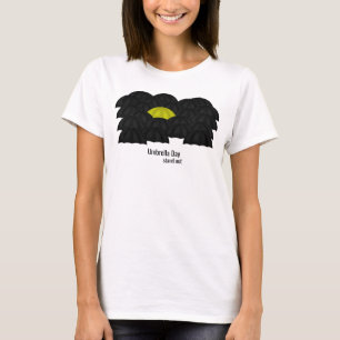 Yellow in a Black Sea of Umbrellas T-Shirt