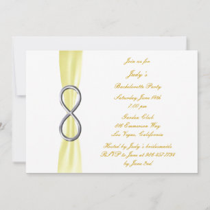 Yellow Infinity Bachelorette Party Invitation