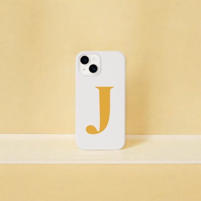 Yellow Initial Name Personalised Monogram Design  Case-Mate iPhone Case (Creator Uploaded)