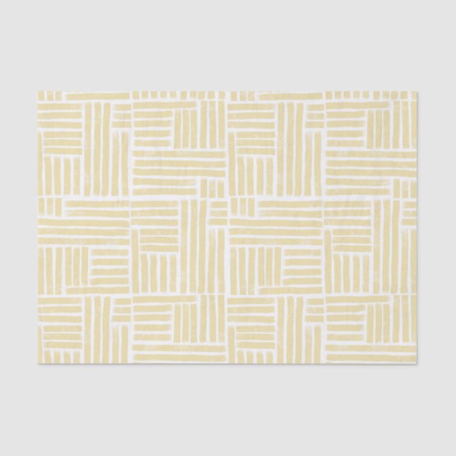 Yellow ink stripes tissue paper (Front)