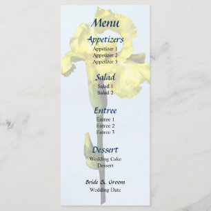 Yellow Iris and Bud Wedding Menu
