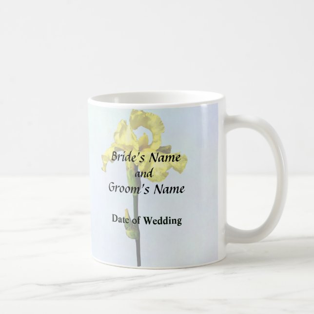 Yellow Iris and Bud Wedding Supplies Coffee Mug (Right)