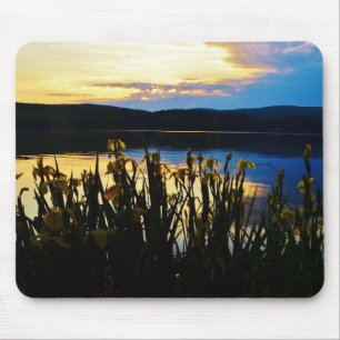 Yellow Iris at Lake Arrowhead shore Mouse Pad