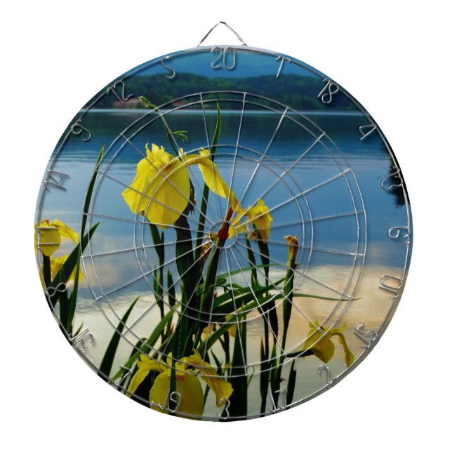 Yellow Iris at Lake Shore Dartboard (Front)