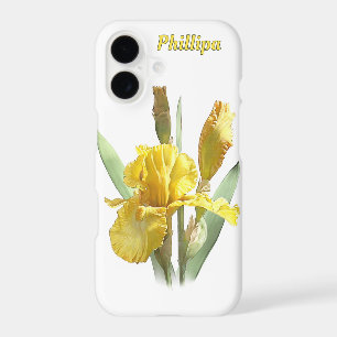 Yellow Iris Flower Botanical Art Personalised