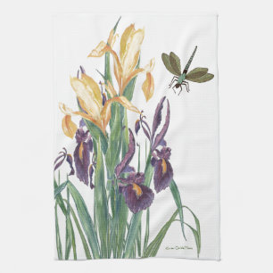 Yellow Iris Tea Towel