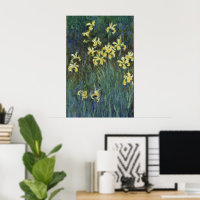 Yellow Irises by Claude Monet, Vintage Fine Art