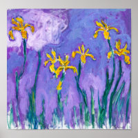 Yellow Irises with Pink Cloud | Claude Monet |