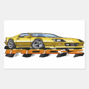 Yellow IROC Z Rectangular Sticker