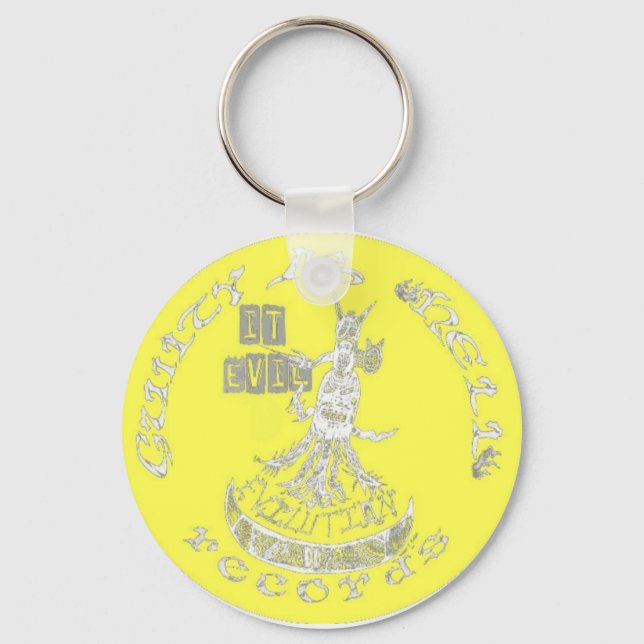 YELLOW "It Evil" Key Ring (Front)