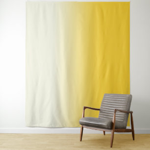 Yellow & Ivory Gradient Ombre Photo Backdrop Tapestry