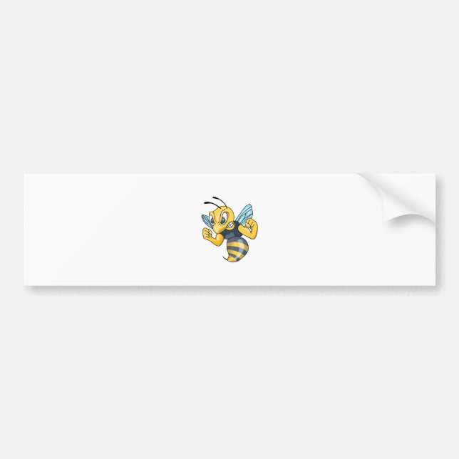 YELLOW JACKET HORNET BUMPER STICKER (Front)