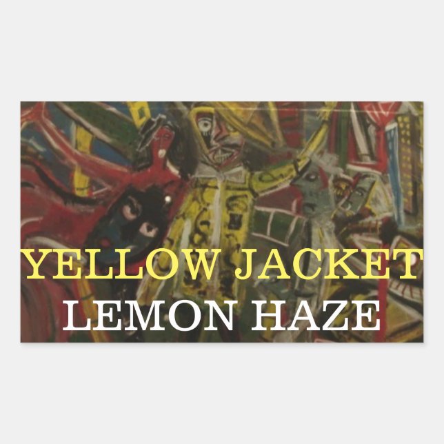 YELLOW JACKET LEMON HAZE RECTANGULAR STICKER (Front)
